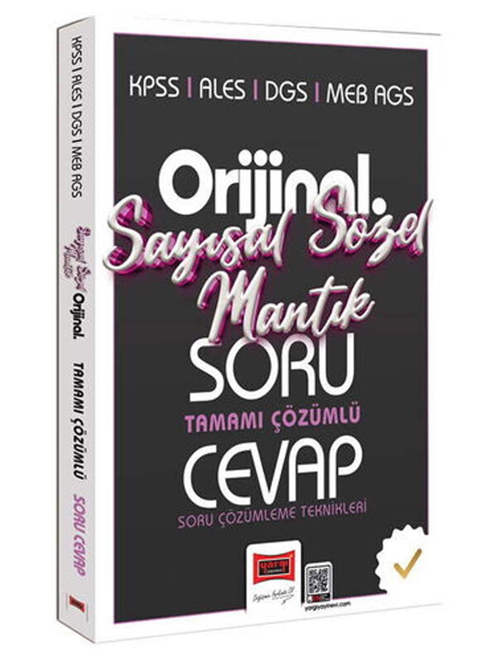 Yargı Yayınları KPSS ALES DGS MEB-AGS Orijinal Sayısal-Sözel Mantık Tamamı Çözümlü Soru Cevap Kitabı