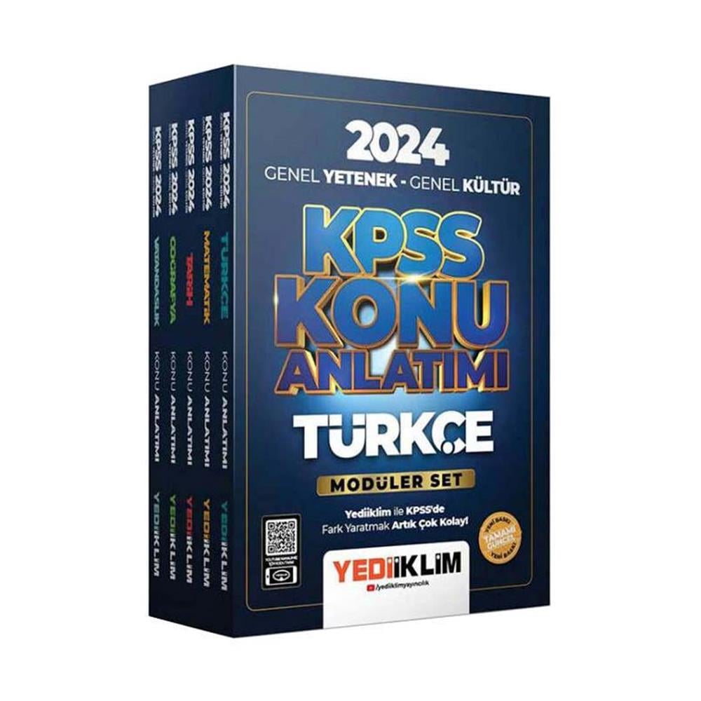 Yediiklim Yayınları 2024 KPSS Genel Yetenek Genel Kültür Konu Anlatımlı Modüler Set
