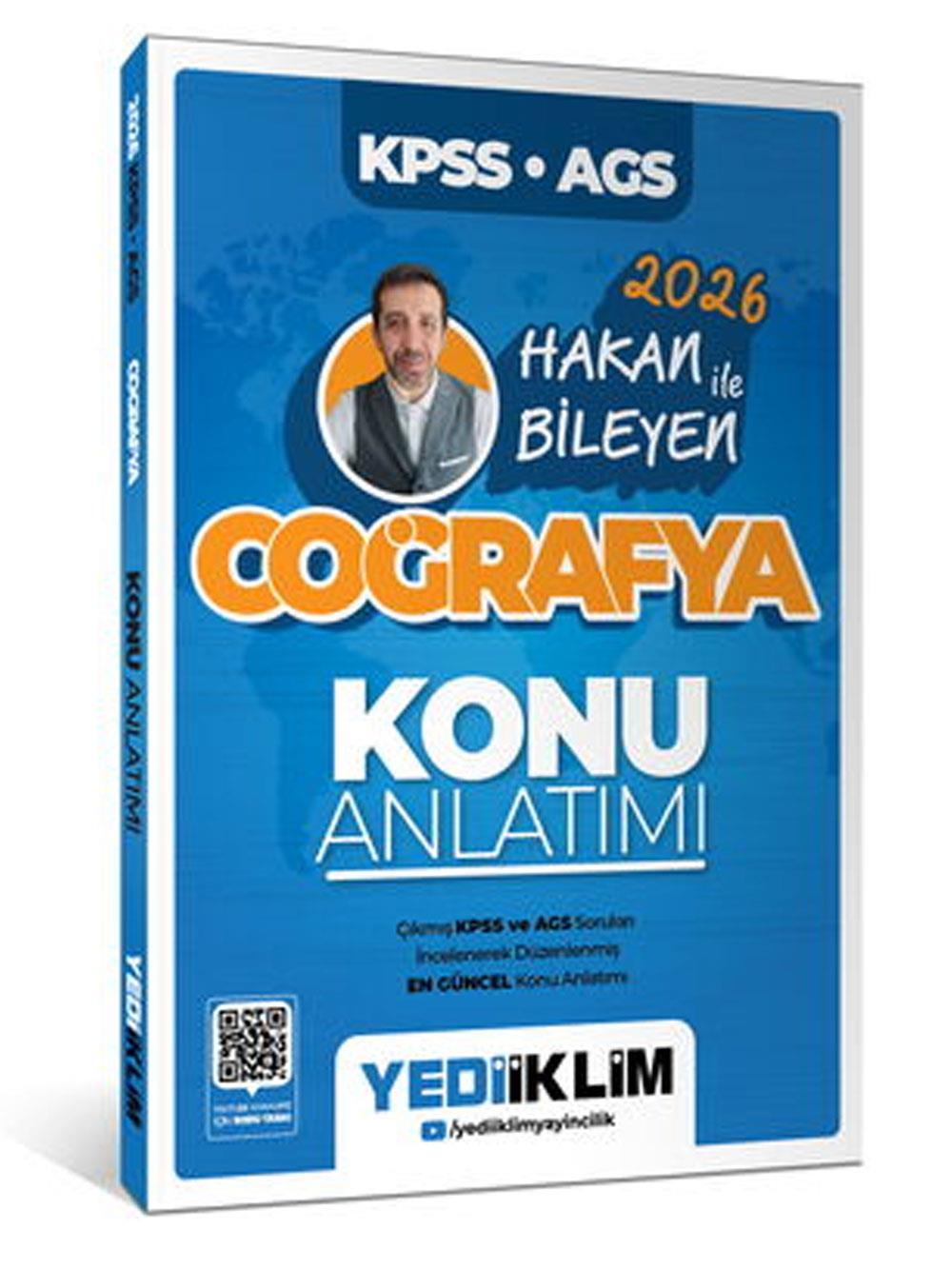 Yediiklim Yayınları 2026 KPSS AGS Coğrafya Konu Anlatımı -Hakan Bileyen