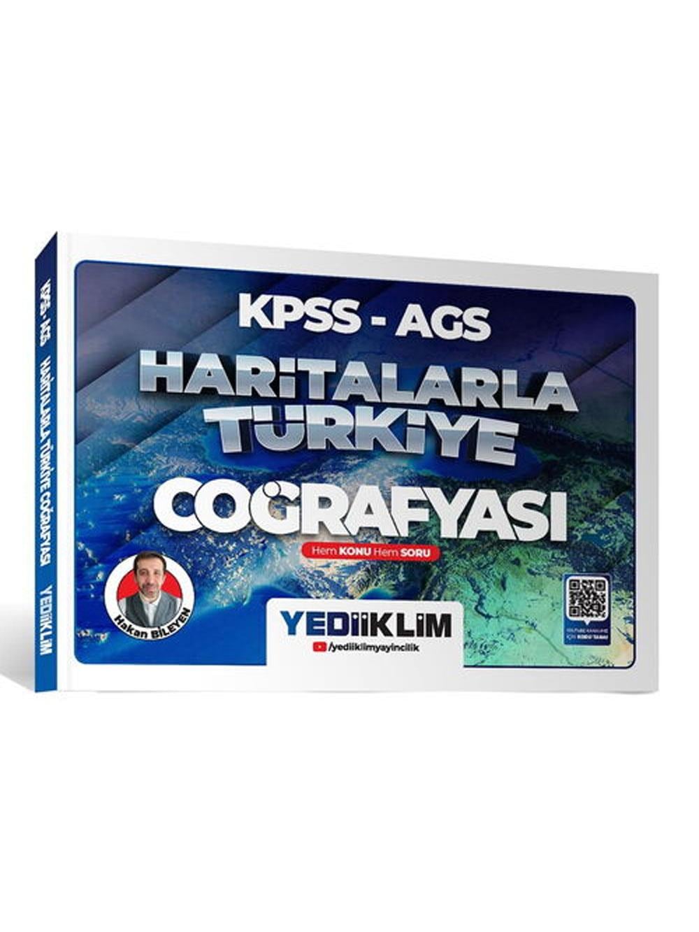 Yediiklim Yayınları 2026 KPSS AGS Haritalarla Türkiye Coğrafyası Hem Konu Hem Soru -Hakan Bileyen