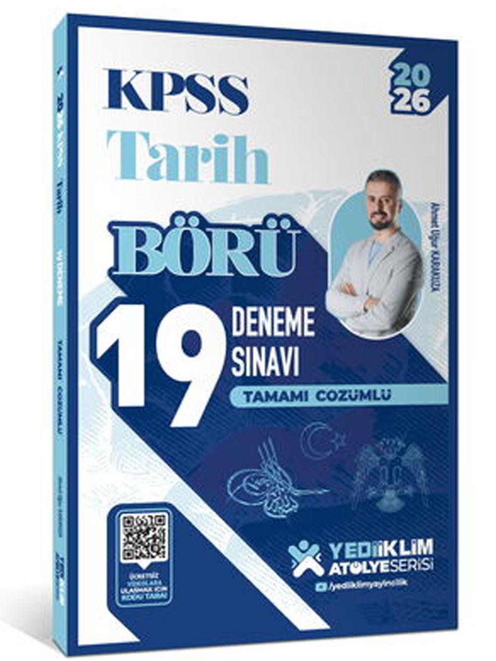Yediiklim Yayınları 2026 KPSS Börü Tarih Tamamı Çözümlü 19 Deneme Sınavı Ahmet Uğur Karakuza