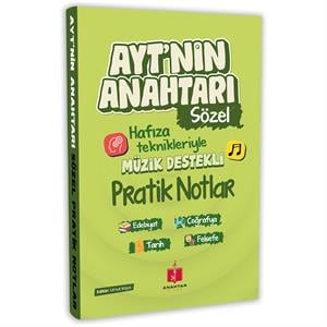 2025 AYT'nin Anahtarı Sözel Tüm Dersler Tek Kitap Hafıza Teknikleriyle Müzik Destekli Pratik Notlar