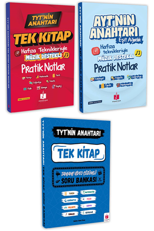 2026 TYT'nin Anahtarı Süper 2'li ve AYT'nin Anahtarı Eşit Ağırlık Tüm Dersler Tek Kitap Hafıza Teknikleriyle Müzik Destekli Pratik Notlar