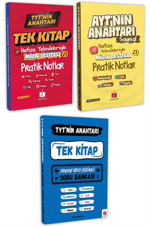 2026 TYT'nin Anahtarı Süper 2'li ve AYT'nin Anahtarı Sayısal Tüm Dersler Tek Kitap Hafıza Teknikleriyle Müzik Destekli Pratik Notlar