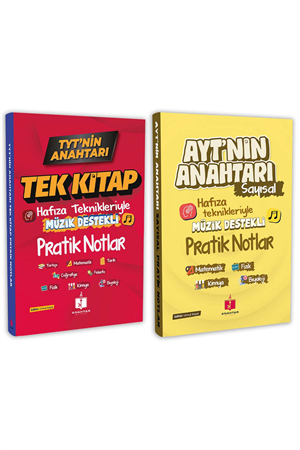 2026 TYT'nin Anahtarı Tek Kitap Pratik Notlar + AYT'nin Anahtarı Sayısal Pratik Notlar Süper İkili Set