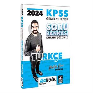 HocaWebde Yayınları 2024 KPSS Genel Yetenek  Türkçe Tamamı Çözümlü Soru Bankası
