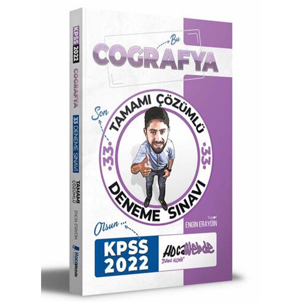 (2022 Baskı) HocaWebde Yayınları KPSS GK Coğrafya Tamamı Çözümlü 33 Deneme Sınavı