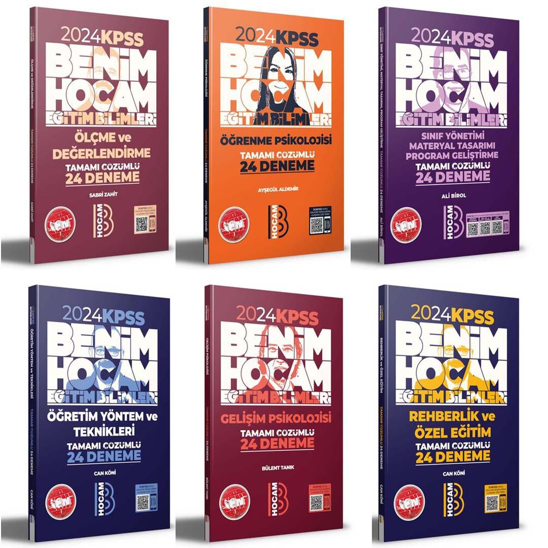 2024 Benim Hocam Yayınları KPSS Eğitim Bilimleri Deneme Seti 6 Kitap