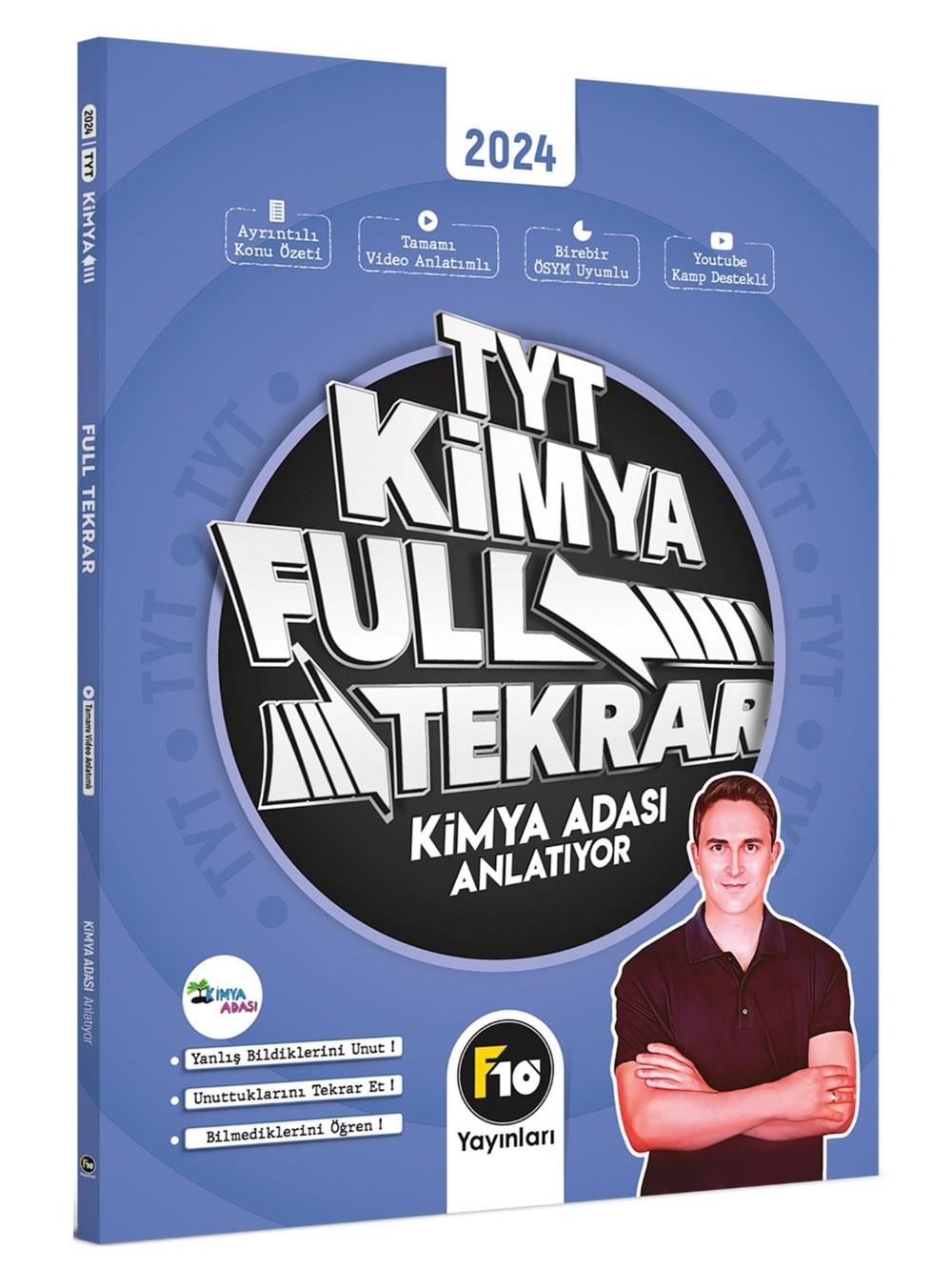 2024 Kimya Adası TYT Kimya Full Tekrar Video Ders Kitabı F10 Yayınları