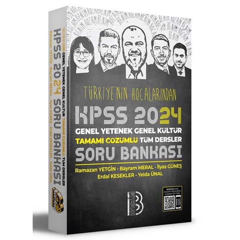 2024 KPSS Türkiye'nin Hocalarından Tüm Dersler Tamamı Çözümlü Soru Bankası Benim Hocam Yayınları