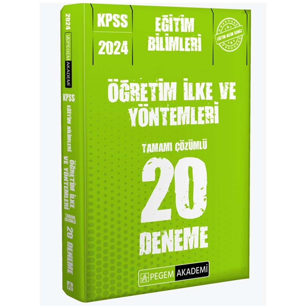 2024 Pegem Yayınları Eğitim Bilimleri Öğretim İlke ve Yöntemleri 20 Deneme
