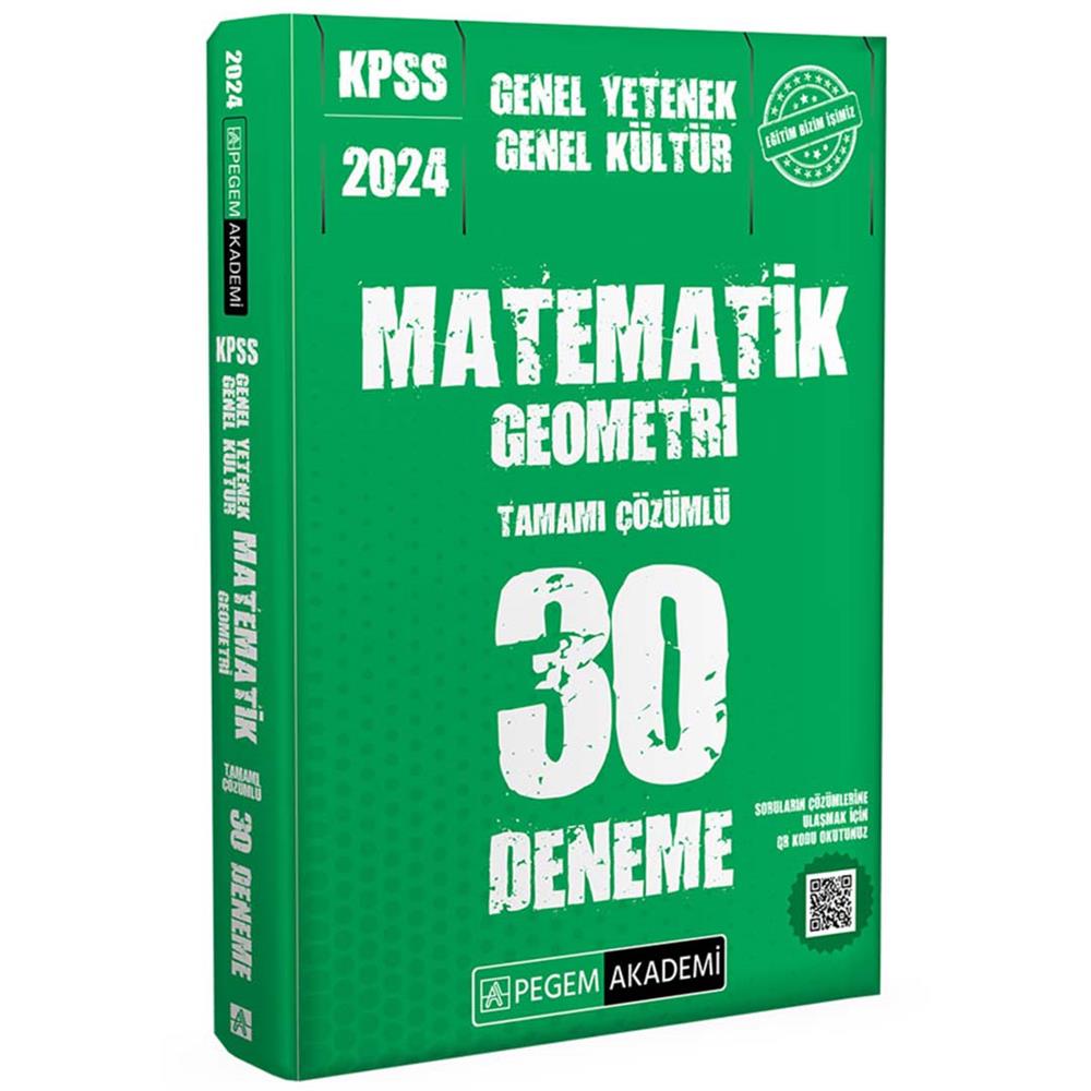 2024 Pegem Yayınları Genel Kültür Genel Yetenek Matematik-Geometri 30 Deneme