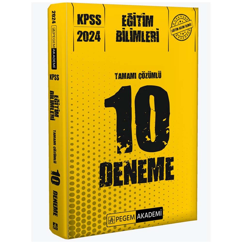 2024 Pegem Yayınları KPSS Eğitim Bilimleri Tamamı Çözümlü 10 Deneme