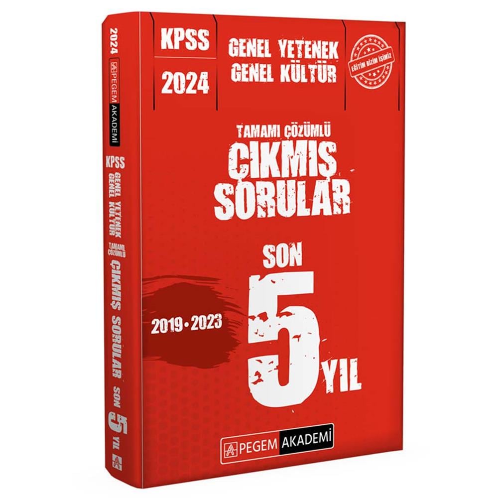 2024 Pegem Yayınları KPSS Genel Yetenek Genel Kültür Çıkmış Sorular Son 5 Sınav