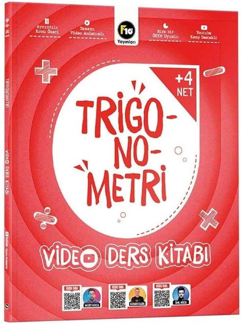 2025 Trigonometri Video Ders Kitabı F10 Yayınları Mert Hoca, Kenan Kara, SML Hoca
