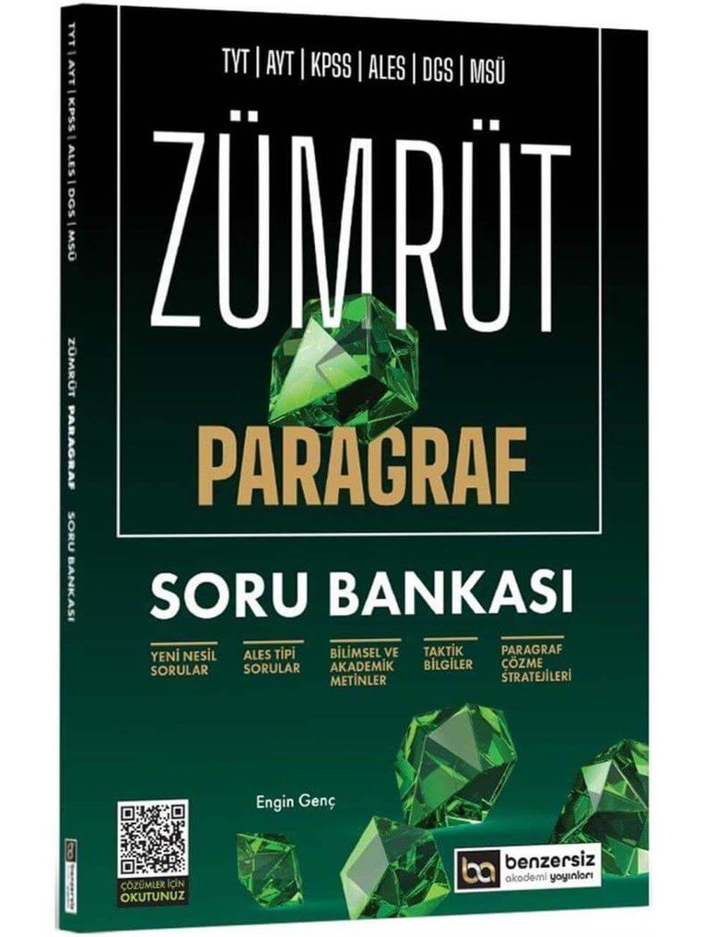 2025 TYT AYT KPSS ALES DGS MSÜ Zümrüt Paragraf Soru Bankası Benzersiz Akademi Yayınları