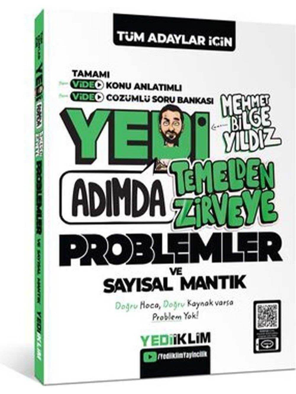 2025 Yediiklim Tüm Adaylar için Yedi Adımda Temelden Zirveye Problemler ve Sayısal Mantık Video Konu Anlatımlı Video Çözümlü Soru Bankası