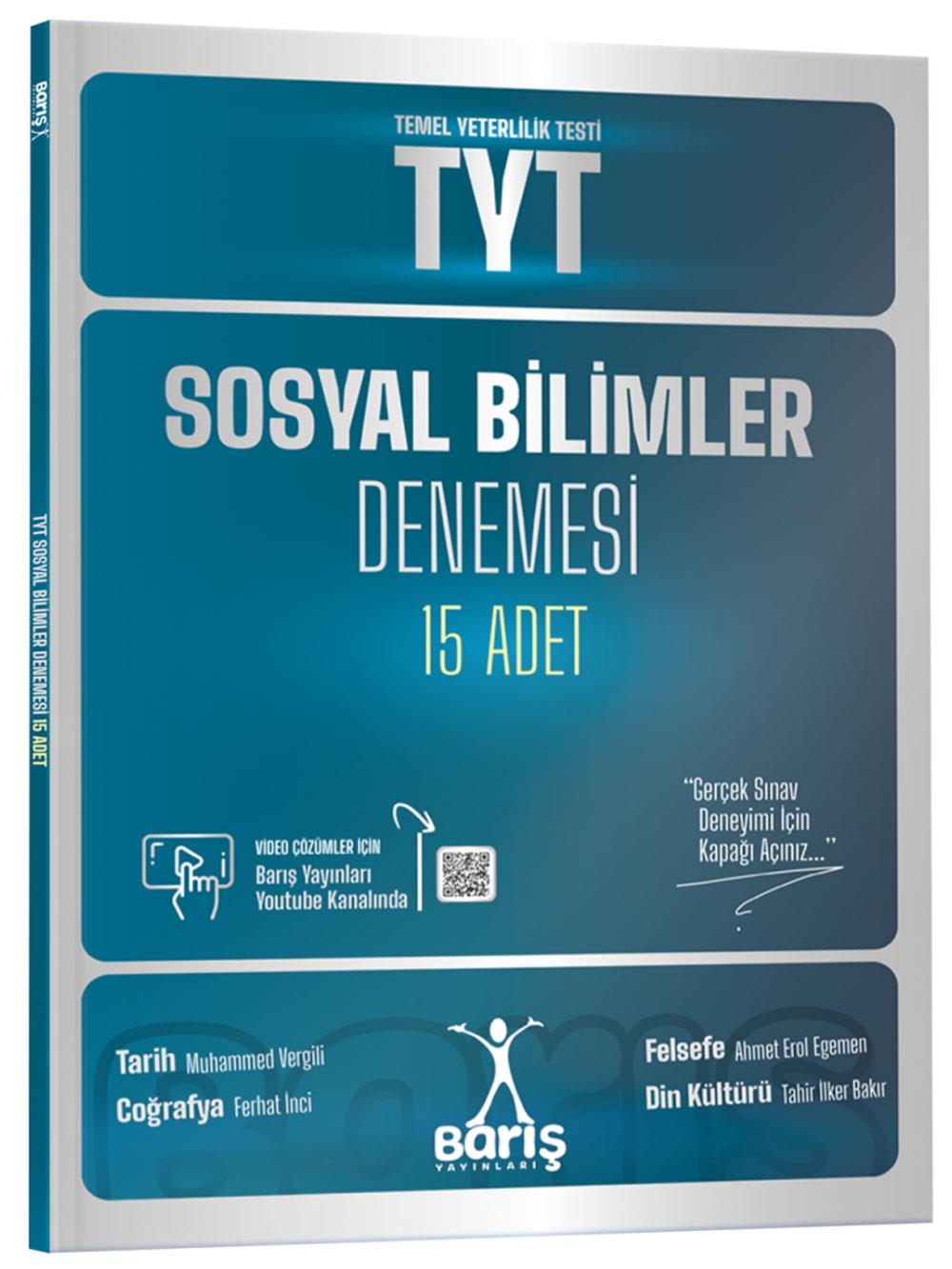 2026 Barış Yayınları TYT Sosyal Bilimler Denemesi 15 Adet