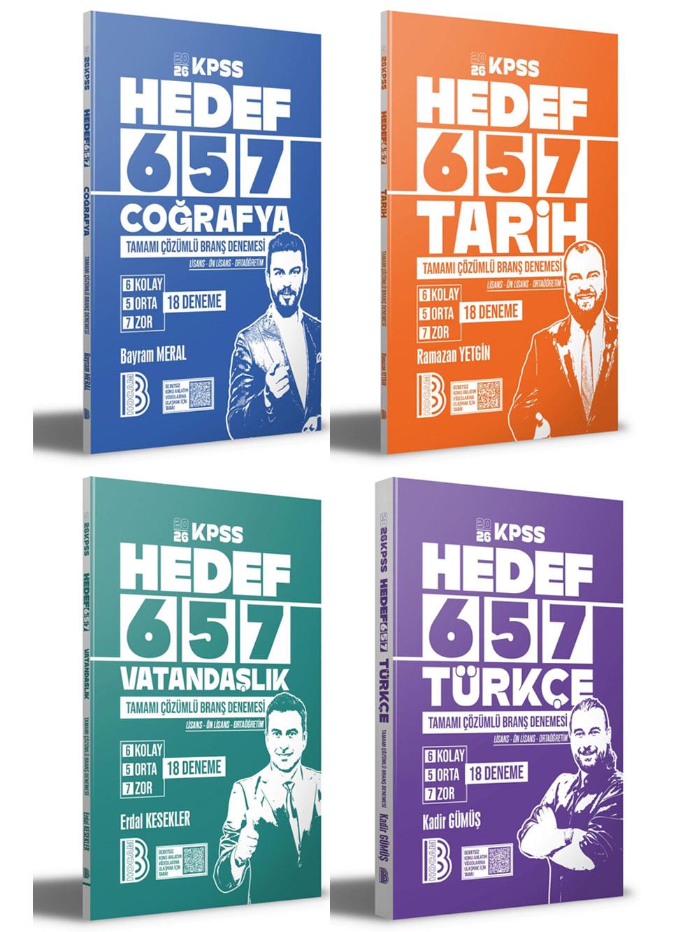 2026 Benim Hocam KPSS 18x4 Deneme Seti Tarih, Coğrafya, Vatandaşlık, Türkçe (Ramazan Yetgin, Bayram Meral, Erdal Kesekler, Kadir Gümüş)