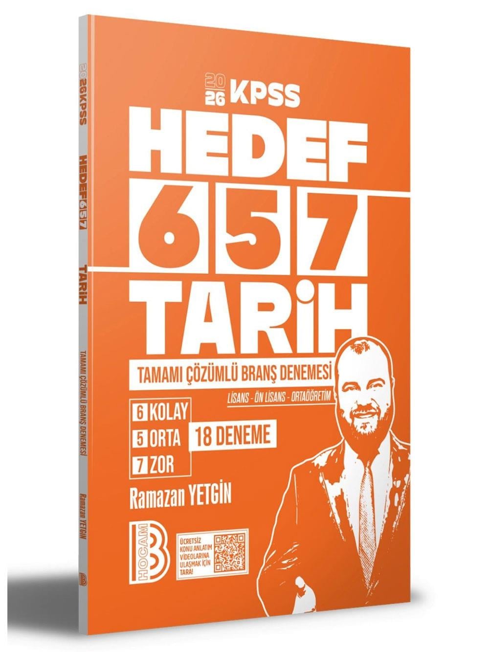 2026 Benim Hocam KPSS Tarih 18 Deneme Çözümlü - Ramazan Yetgin