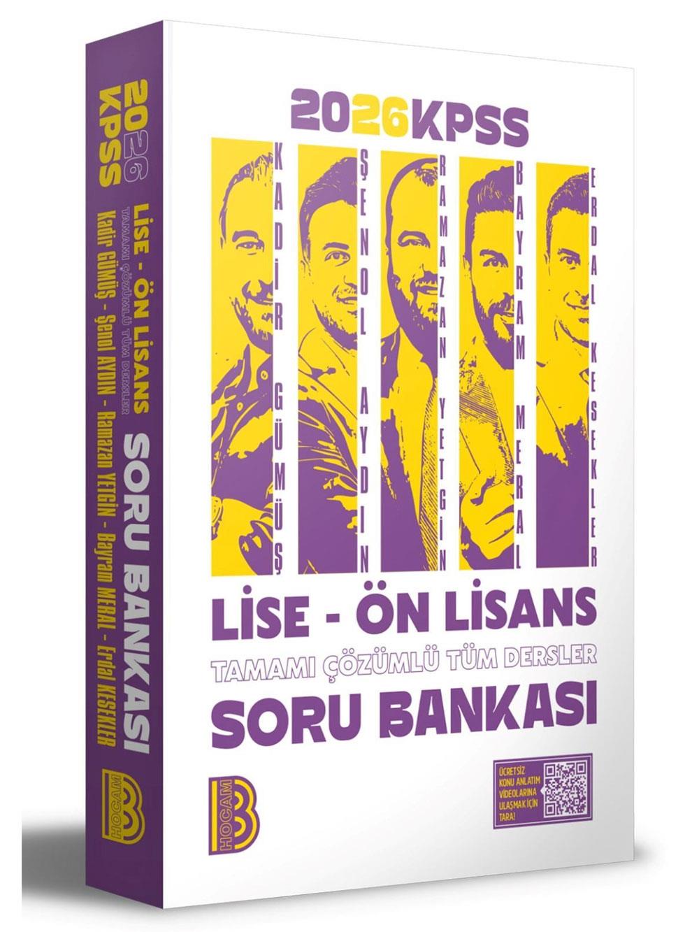 2026 Benim Hocam Yayınları KPSS Lise - Ön Lisans Genel Yetenek Genel Kültür Tüm Dersler Tamamı Çözümlü Soru Bankası Ramazan Yetgin, Bayram Meral, Şenol Aydın, Kadir Gümüş, Erdal Kesekler