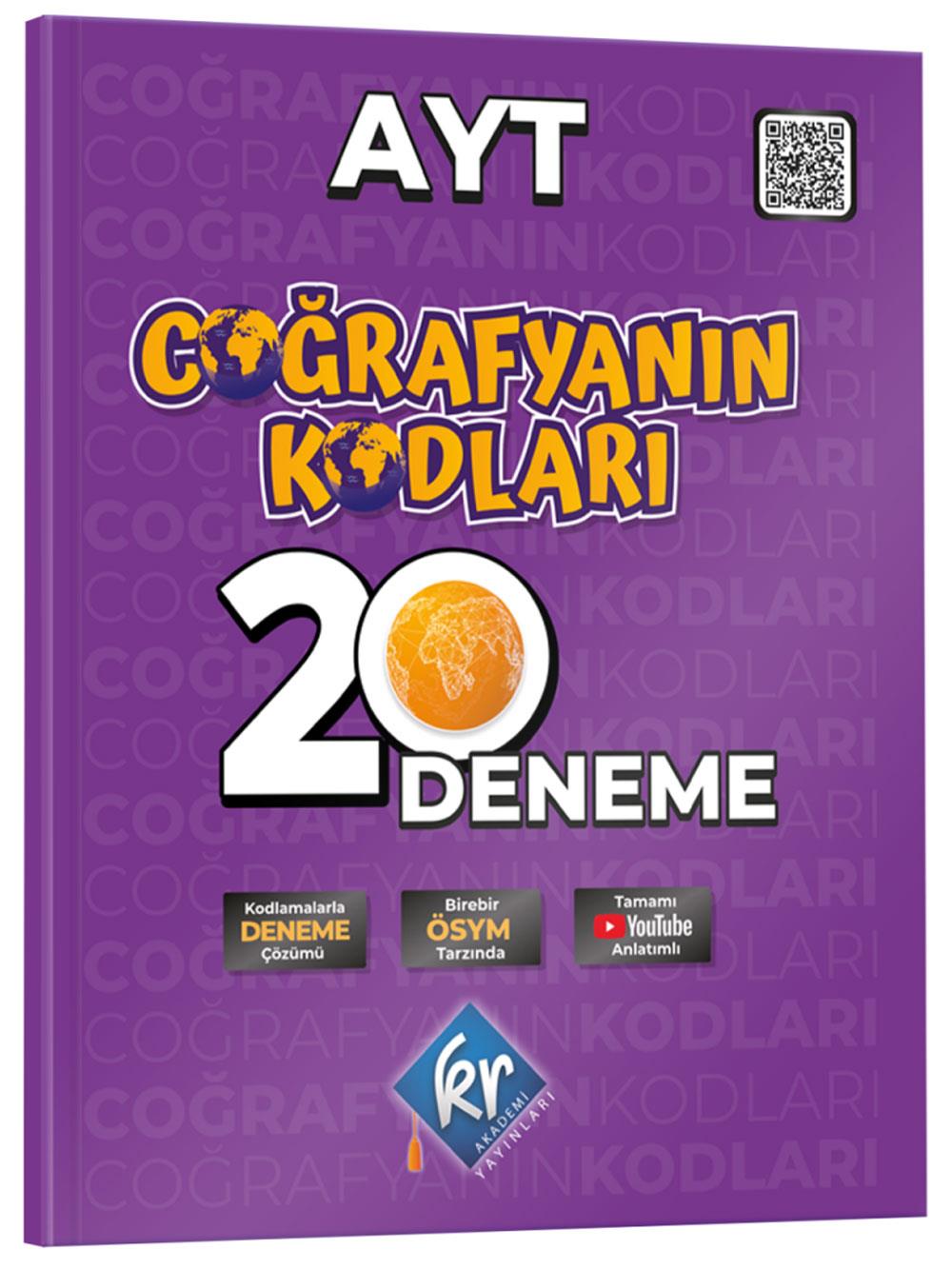 2026 Coğrafyanın Kodları AYT Coğrafya Çözümlü 20 Deneme KR Akademi Yayınları