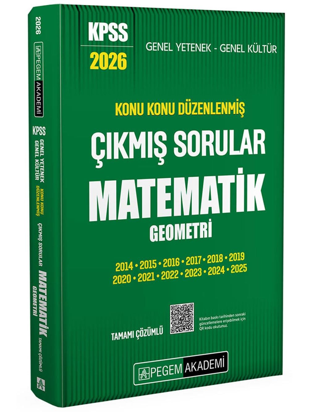 2026 Pegem Yayınları KPSS Genel Yetenek Genel Kültür Konu Konu Düzenlenmiş Tamamı Çözümlü Çıkmış Sorular MATEMATİK GEOMETRİ