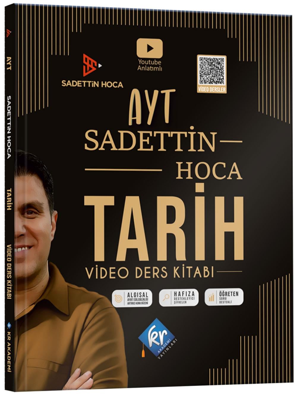 2026 Sadettin Hoca AYT Tarih Video Ders Kitabı KR Akademi Yayınları