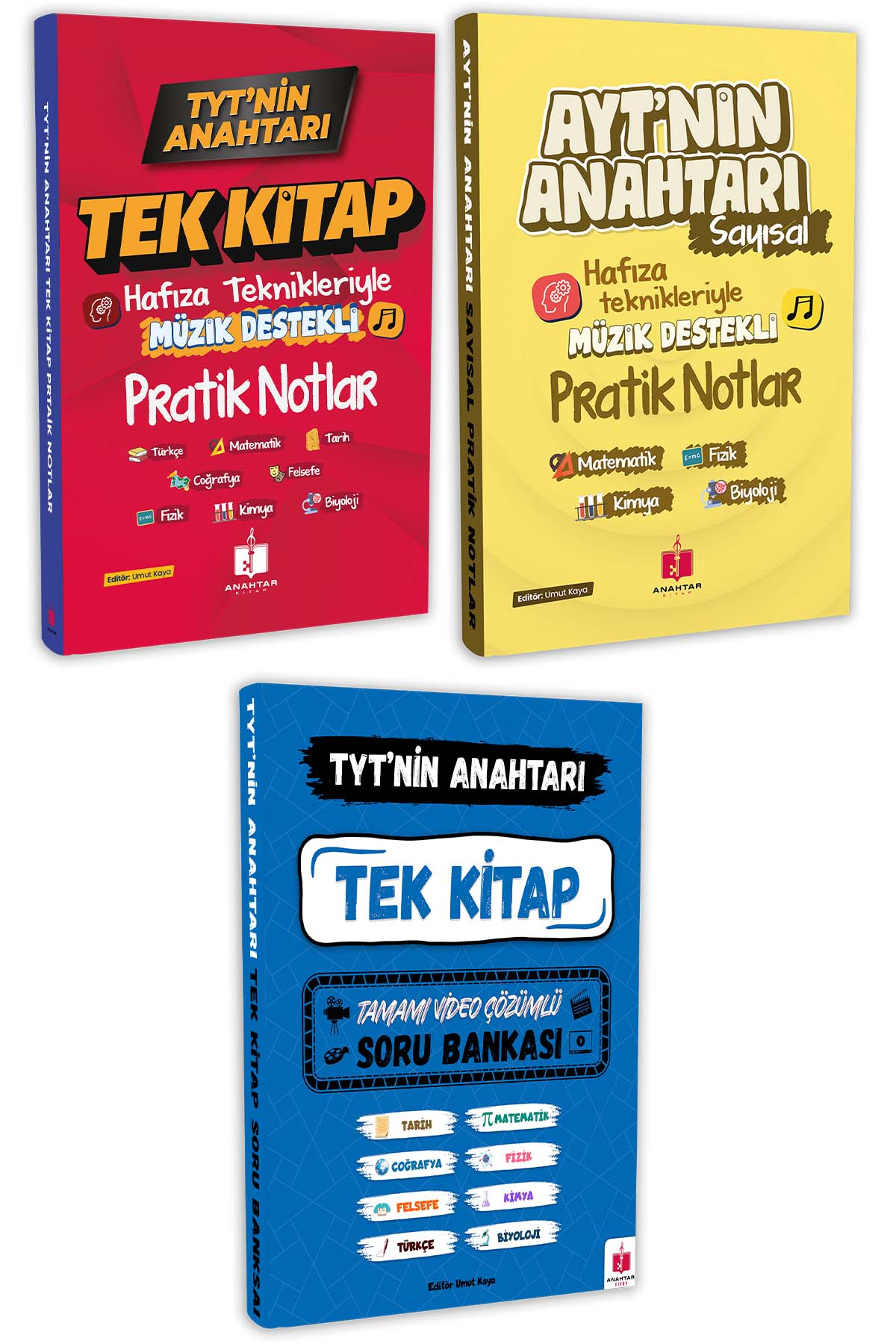 2026 TYT'nin Anahtarı Süper 2'li ve AYT'nin Anahtarı Sayısal Tüm Dersler Tek Kitap Hafıza Teknikleriyle Müzik Destekli Pratik Notlar