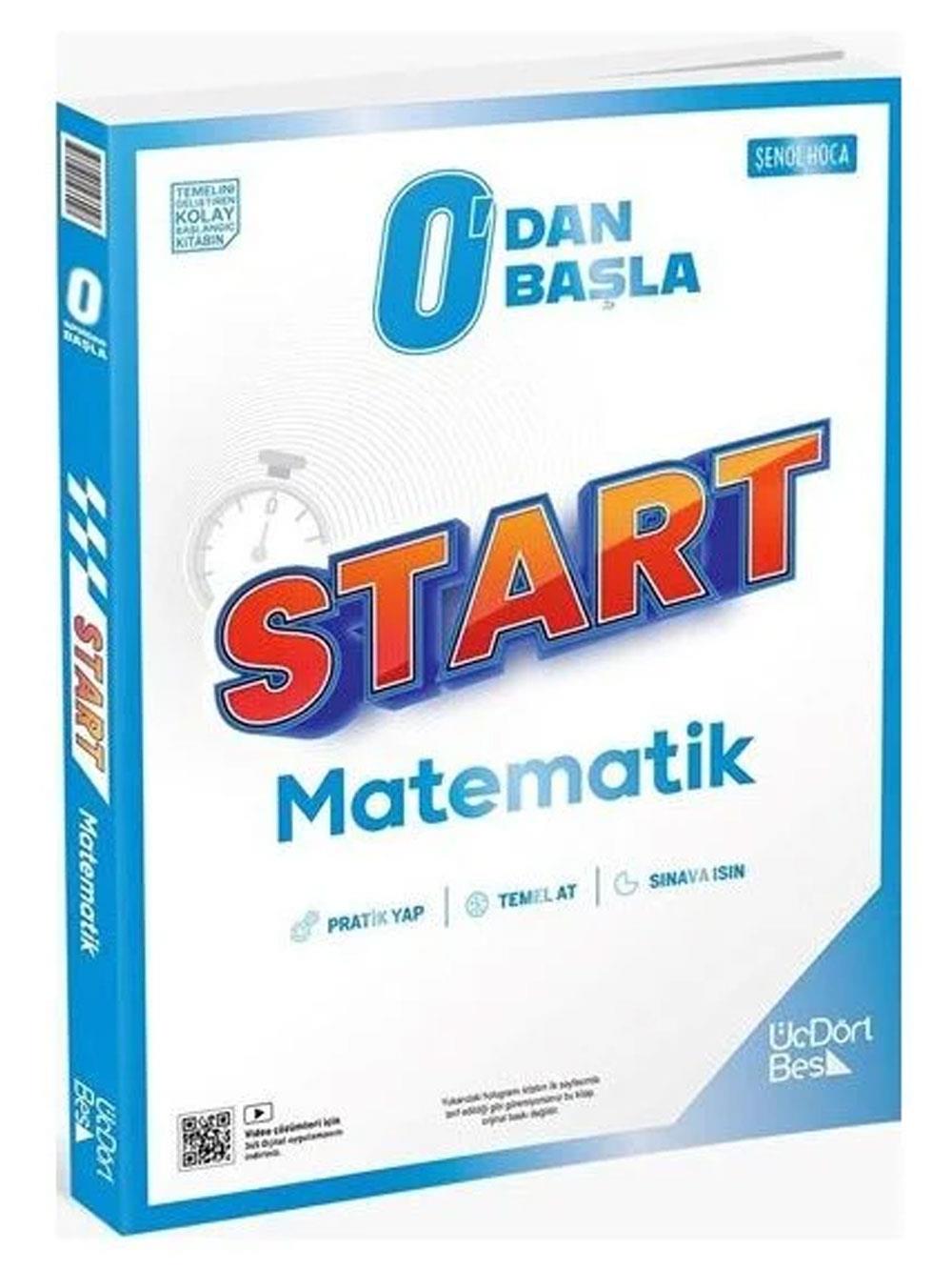 2026 Üç Dört Beş 0'Dan Başla Start Matematik - Şenol Hoca Üç Dört Beş Yayınları KPSS TYT