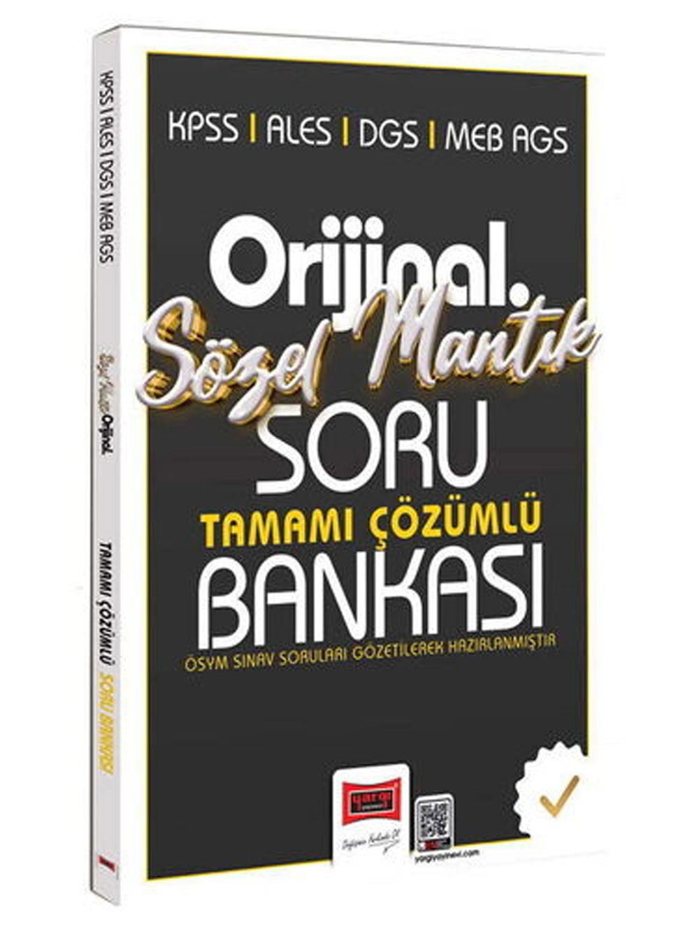 2026 Yargı Yayınları KPSS ALES DGS MEB-AGS Orijinal Sözel Mantık Tamamı Çözümlü Soru Bankası
