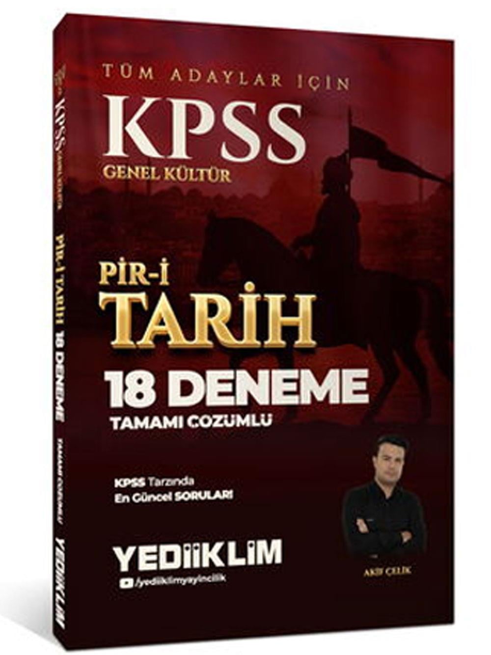 2026 Yediiklim Yayınları KPSS GK Tüm Adaylar İçin Tamamı Çözümlü Pir-i Tarih 18 Deneme
