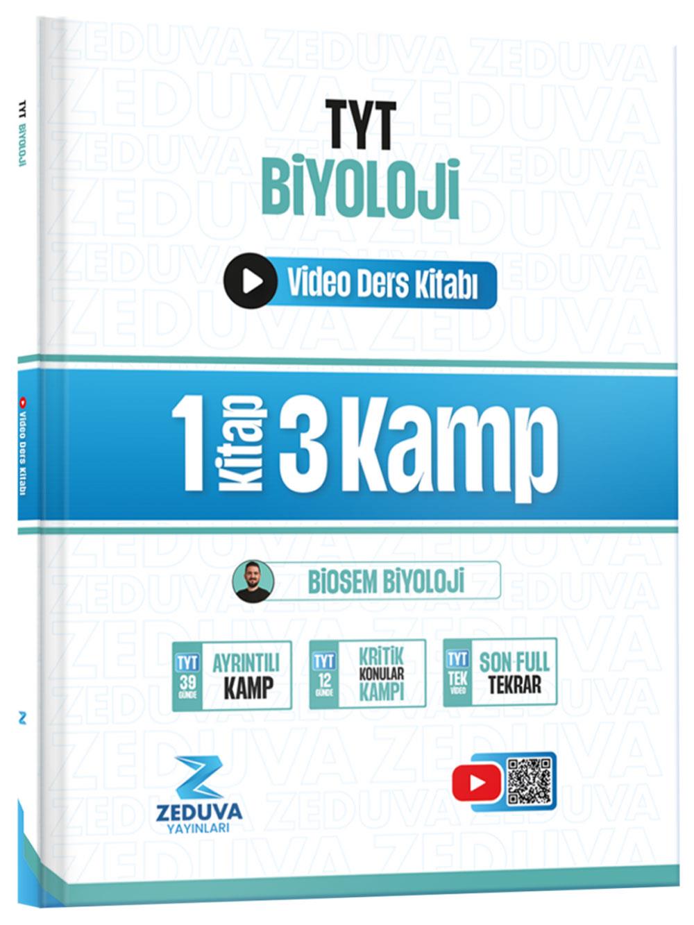 2026 Zeduva Yayınları Biosem TYT Biyoloji 1 Kitap 3 Kamp Video Ders Kitabı