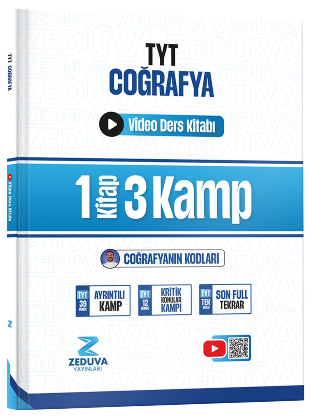 2026 Zeduva Yayınları Coğrafyanın Kodları TYT Coğrafya 1 Kitap 3 Kamp Video Ders Kitabı