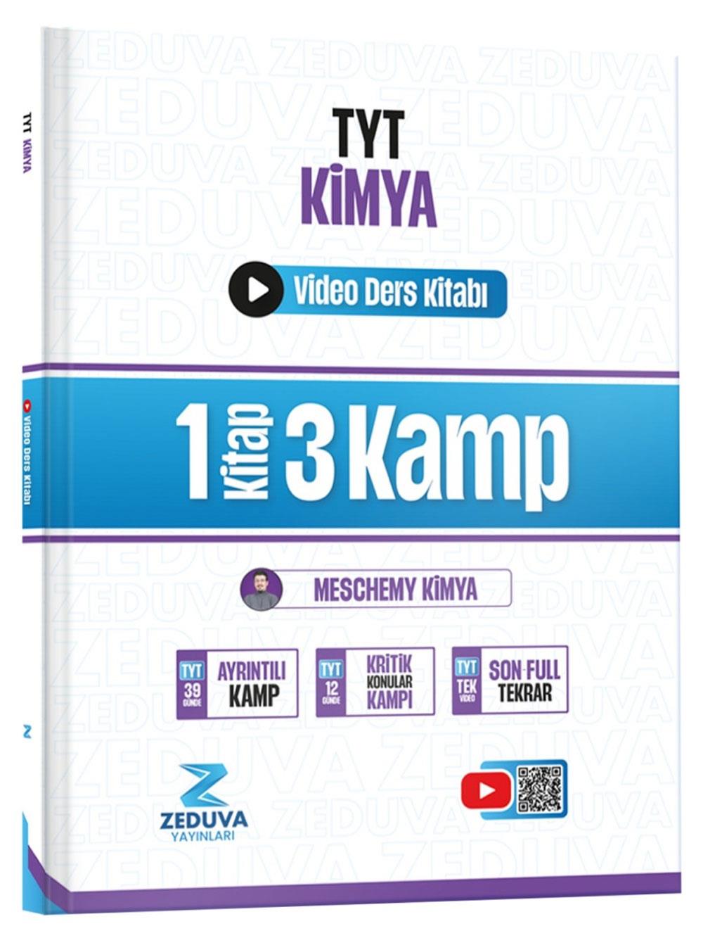 2026 Zeduva Yayınları Meschemy Kimya TYT Kimya 1 Kitap 3 Kamp Video Ders Kitabı