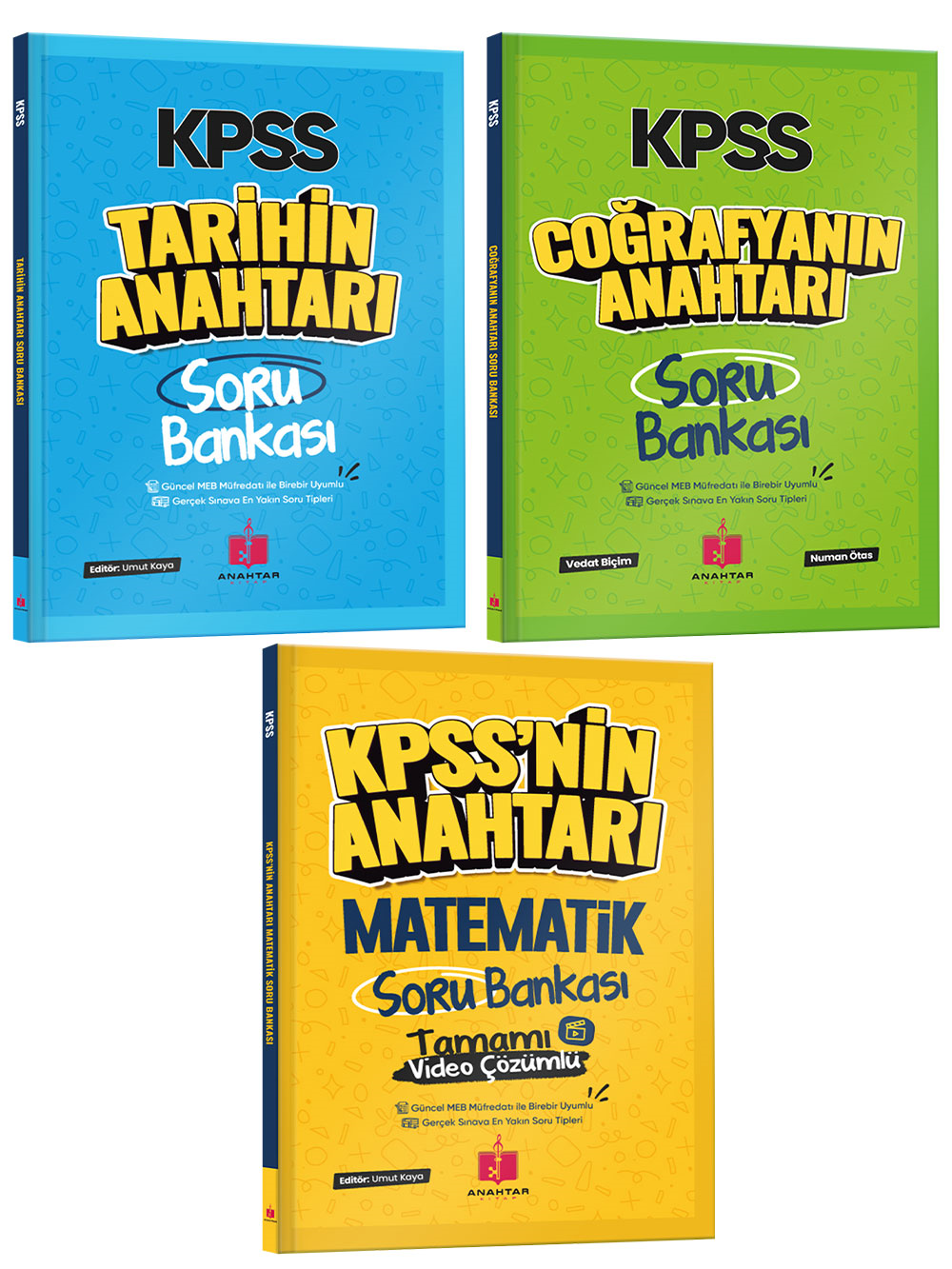 Anahtar Kitap 2026 KPSS Anahtar 3'lü Süper Soru Bankası Seti
