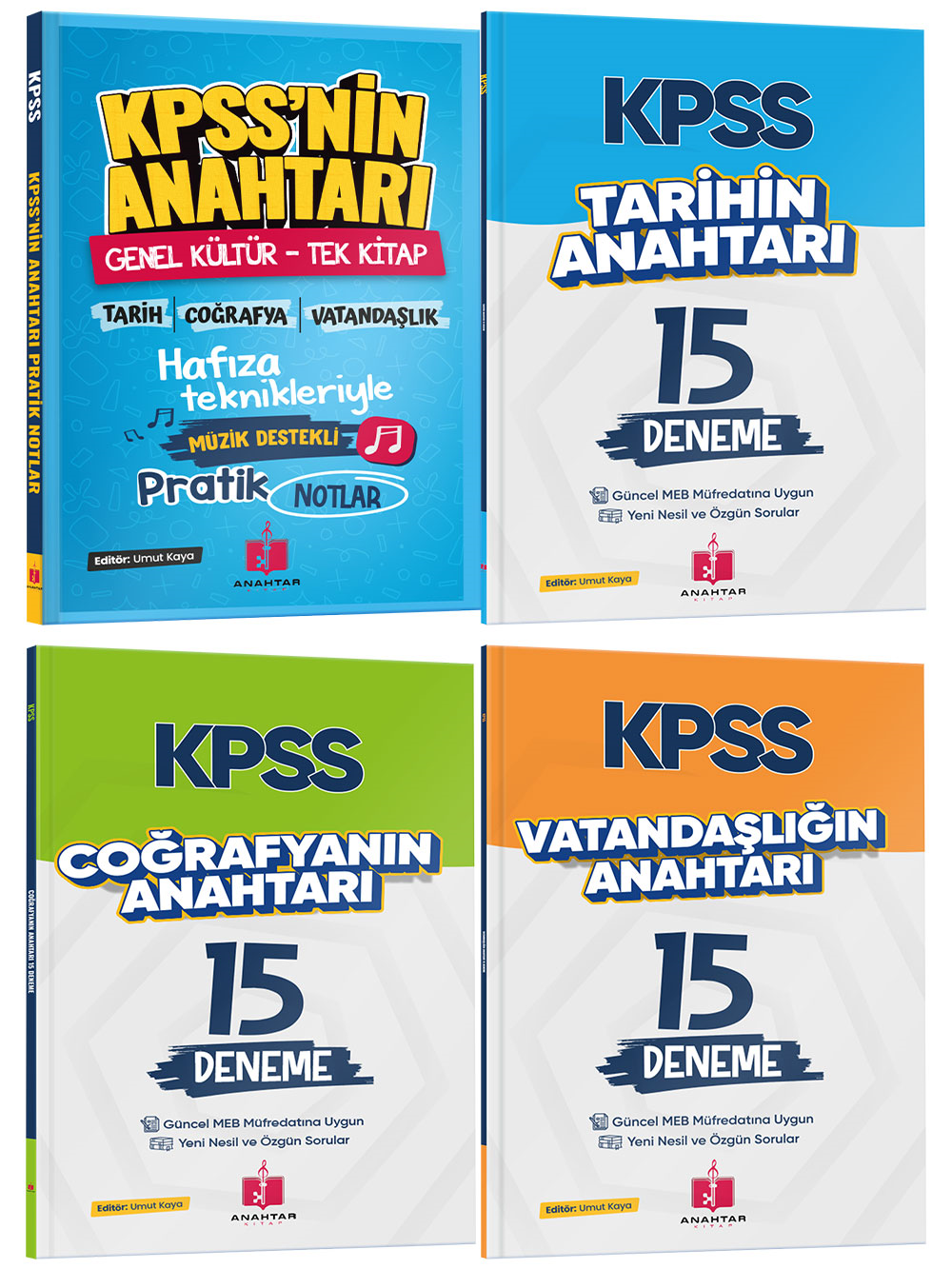 Anahtar Kitap 2026 KPSS Anahtar 4'lü Hafıza Teknikleriyle Müzik Destekli Set