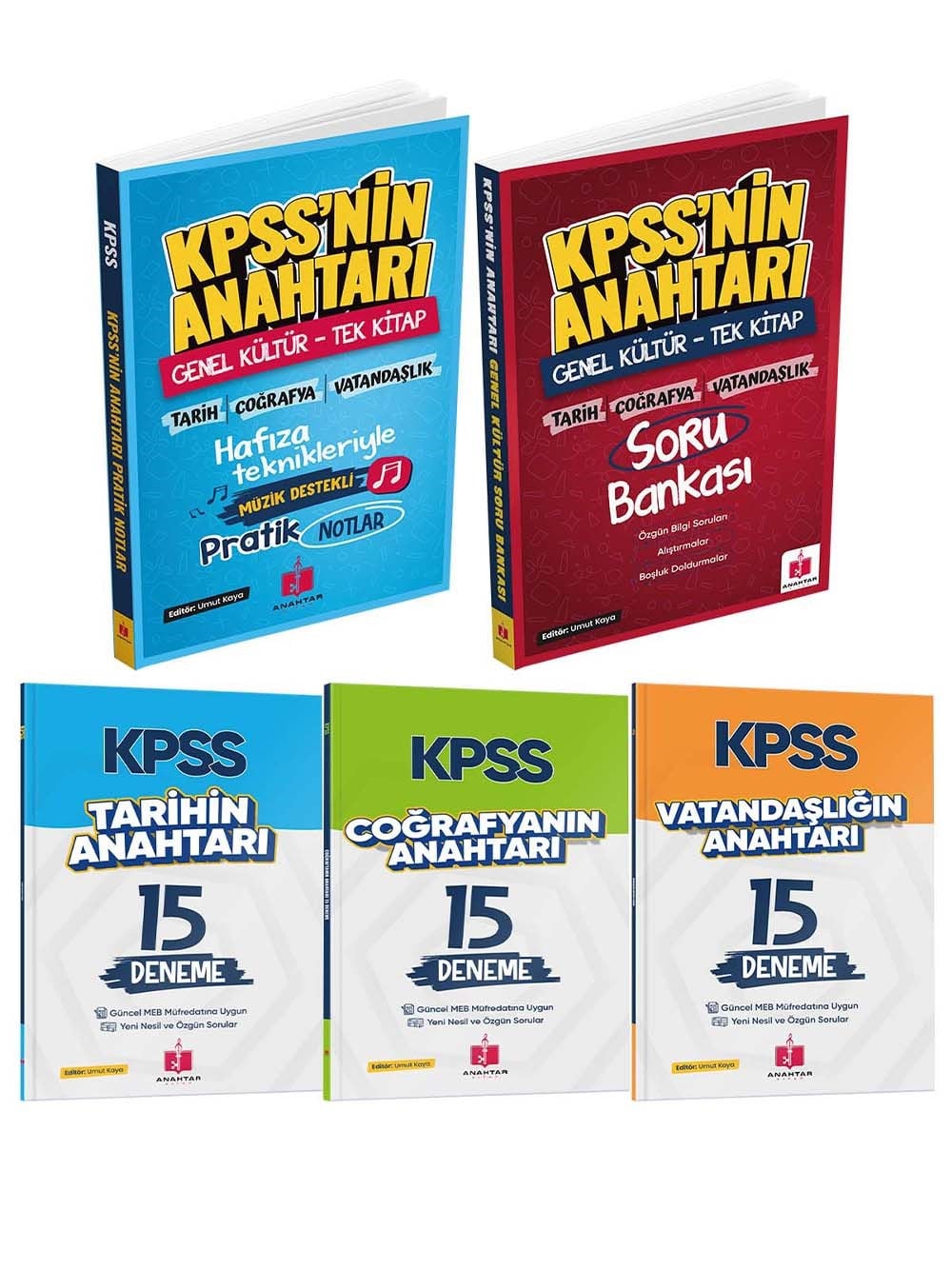 Anahtar Kitap 2026 KPSS Anahtar 5'li Hafıza Teknikleriyle Müzik Destekli Set