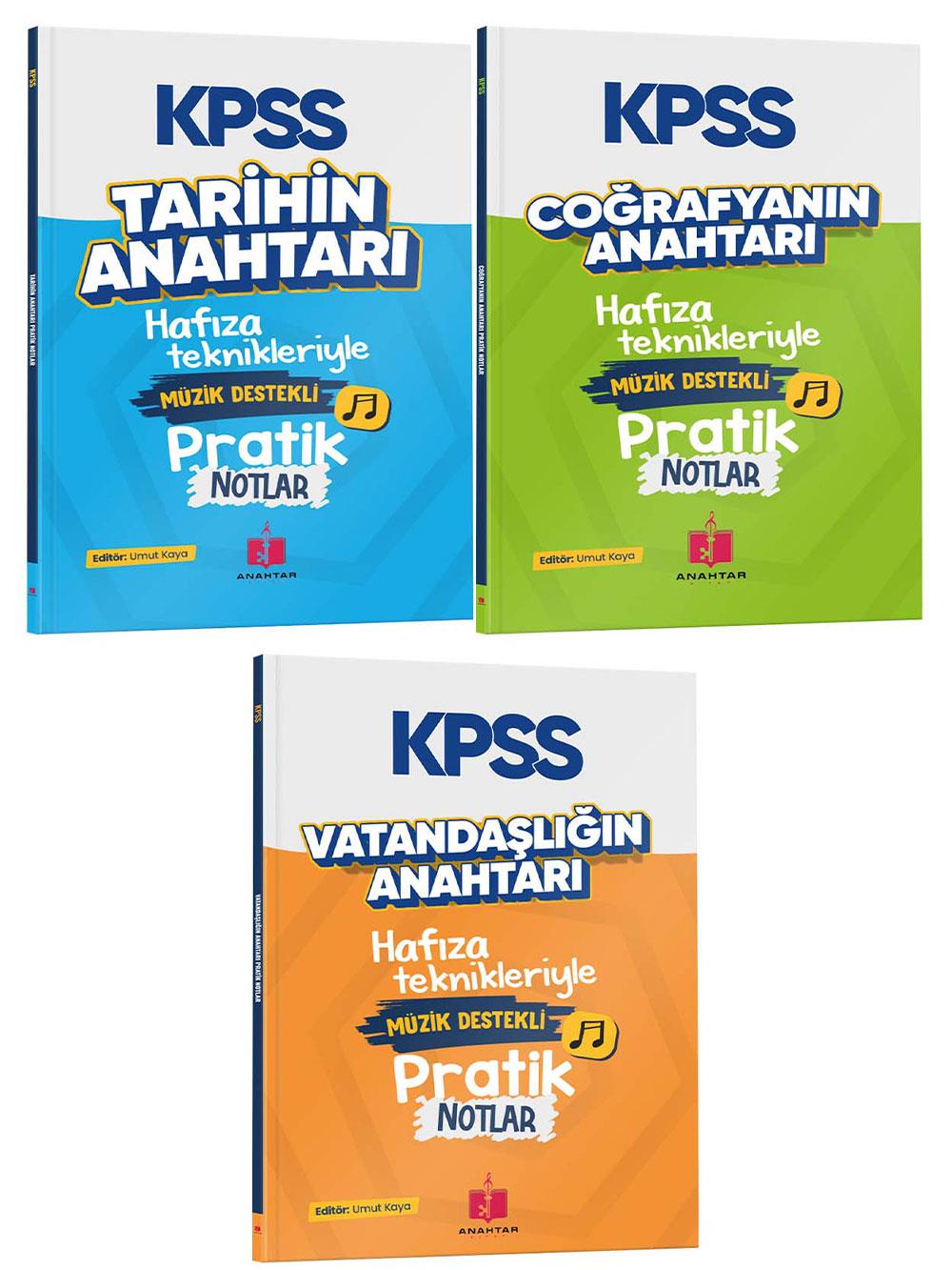 Anahtar Kitap 2026 KPSS Hafıza Teknikleriyle Müzik Destekli Muhteşem 3'lü Konu Anlatım Seti