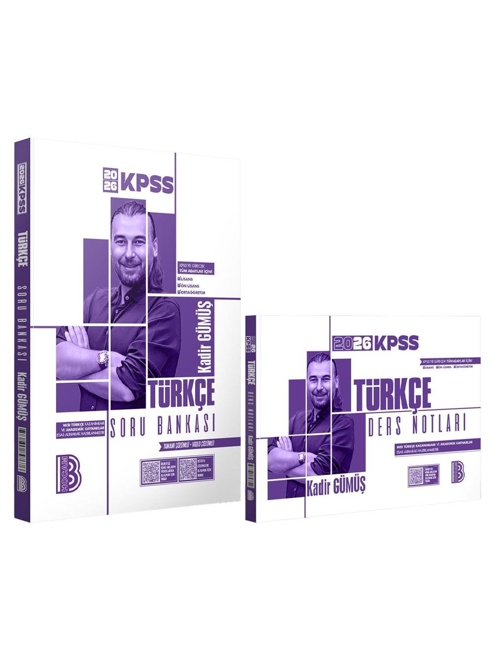 Benim Hocam 2026 KPSS Türkçe Soru Bankası ve Ders Notları 2 Kitap Kadir Gümüş