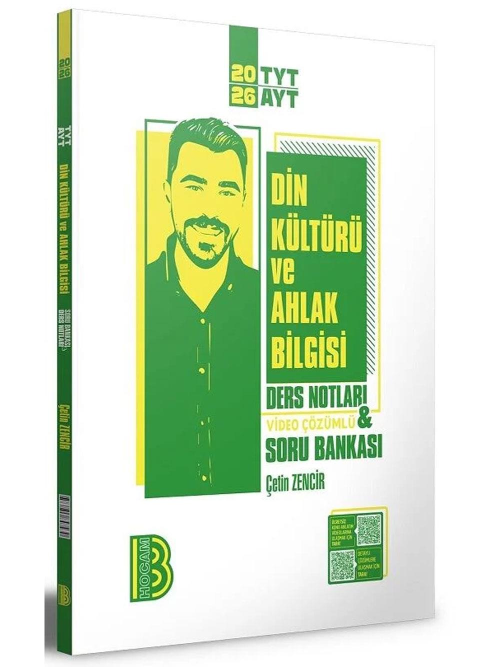 Benim Hocam 2026 YKS TYT AYT Din Kültürü ve Ahlak Bilgisi Ders Notları Soru Bankası Çözümlü - Çetin Zencir