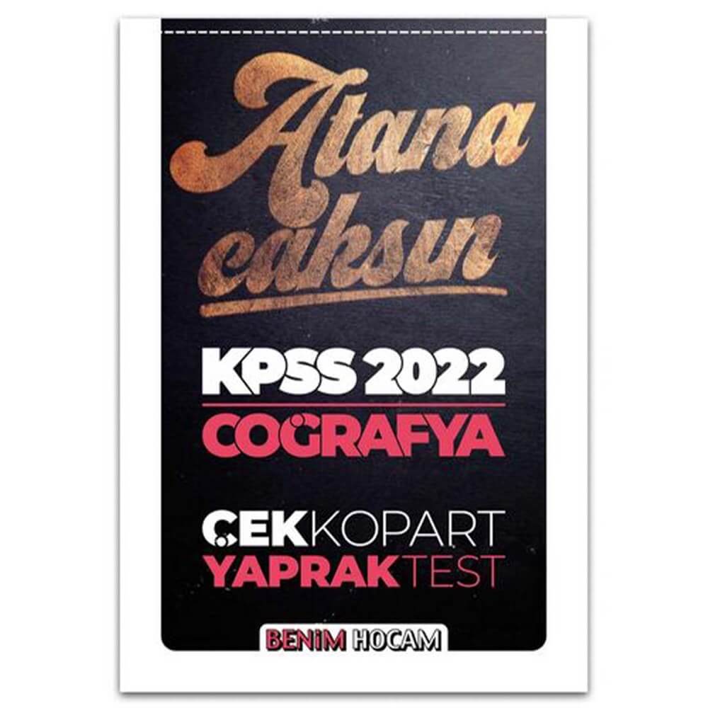 Benim Hocam Yayınları 2022 KPSS Coğrafya Çek Kopart Yaprak Test