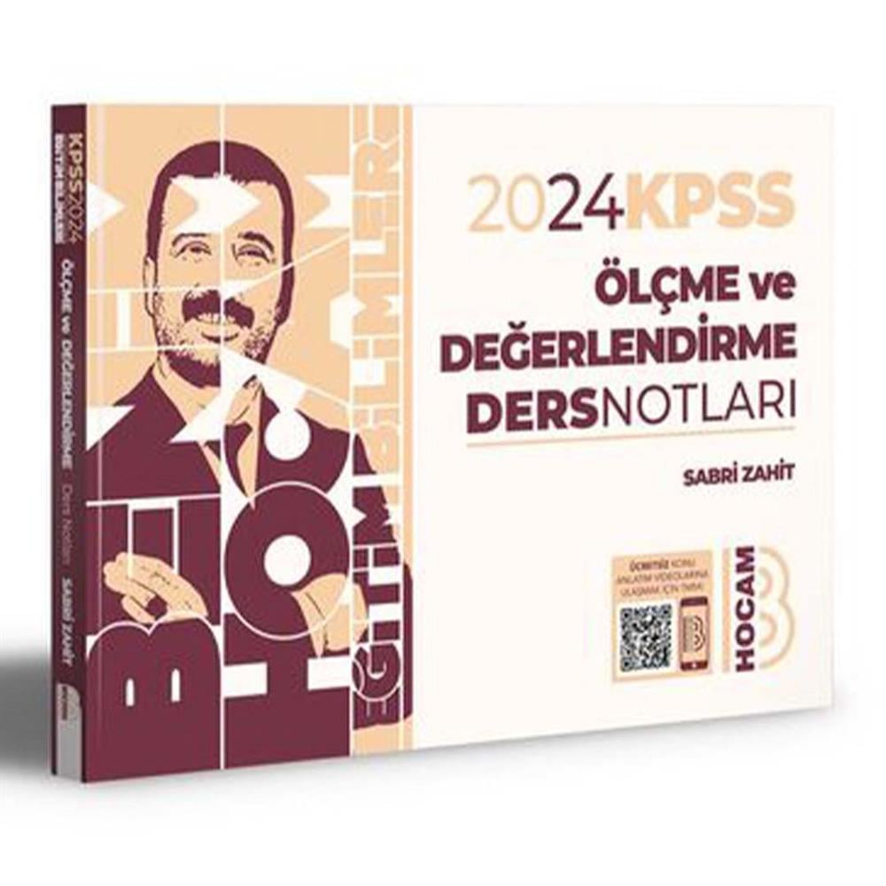 Benim Hocam Yayınları 2024 KPSS Eğitim Bilimleri Ölçme ve Değerlendirme Ders Notları