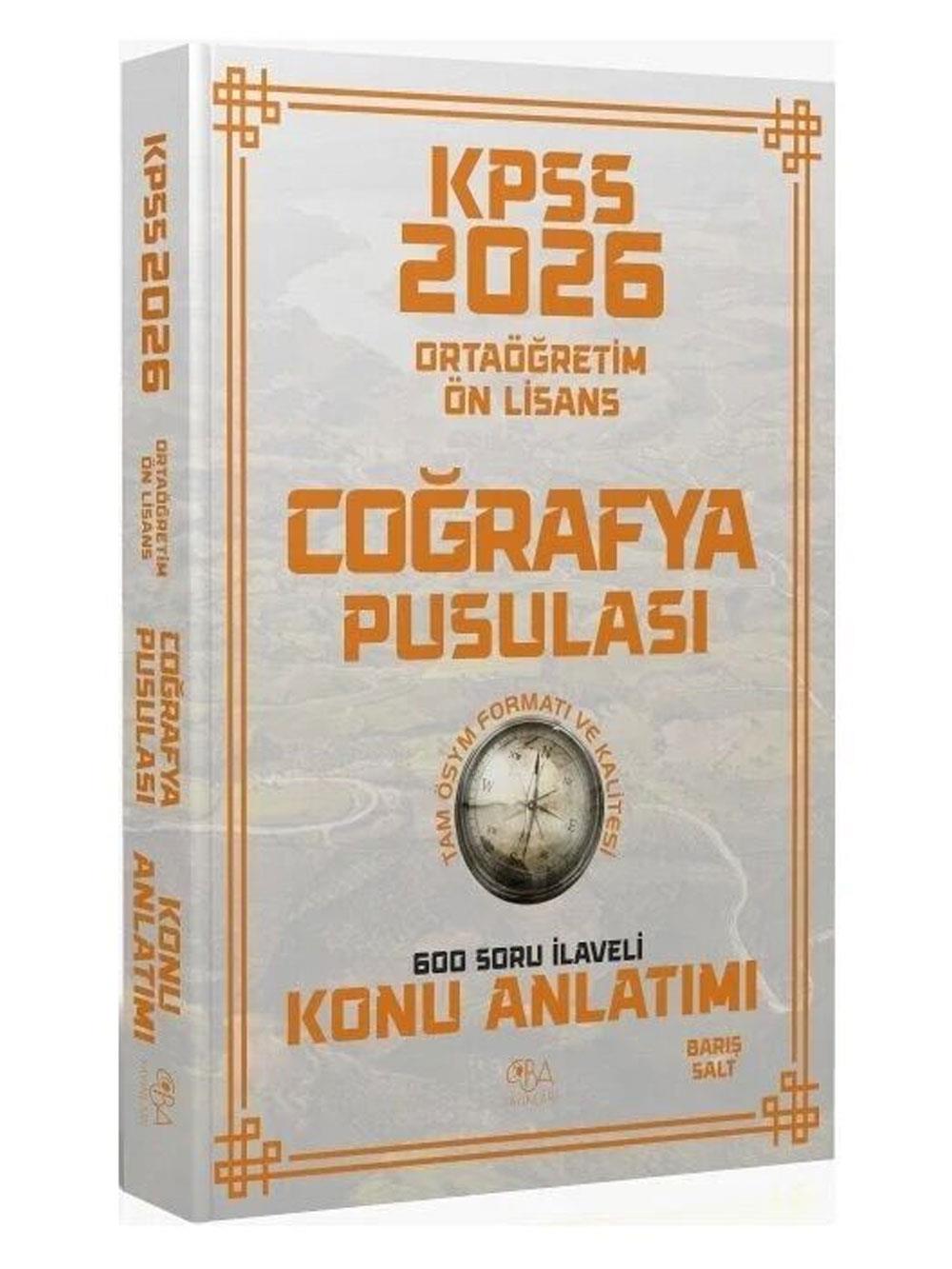 CBA Yayınları 2026 KPSS Lise Ortaöğretim Ön Lisans Coğrafya Pusulası Konu Anlatımı - Barış Salt CBA Yayınları