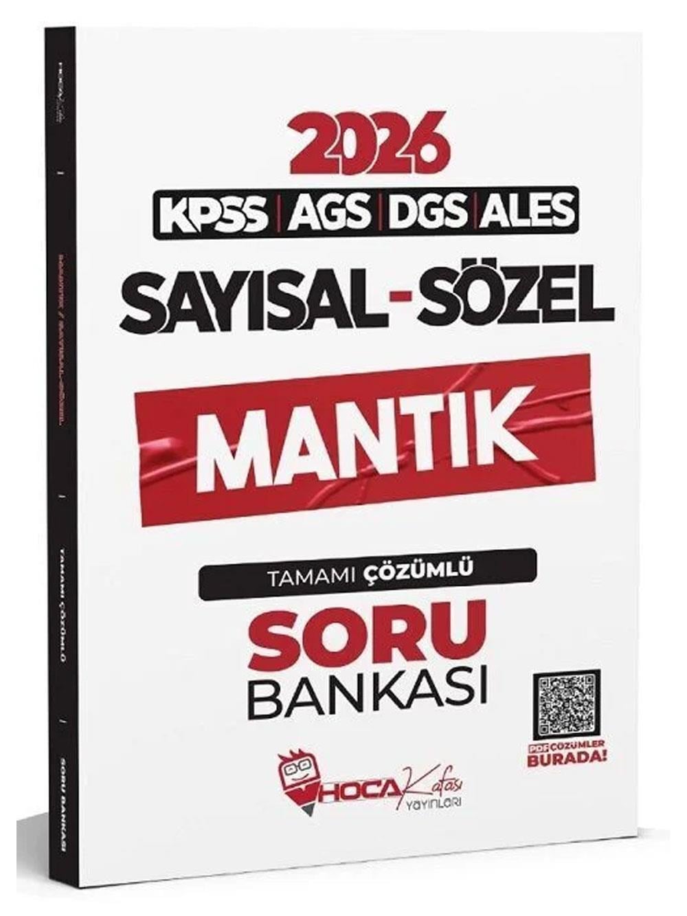 Hoca Kafası 2026 KPSS MEB-AGS DGS ALES Sayısal Sözel Mantık Soru Bankası Çözümlü Hoca Kafası Yayınları