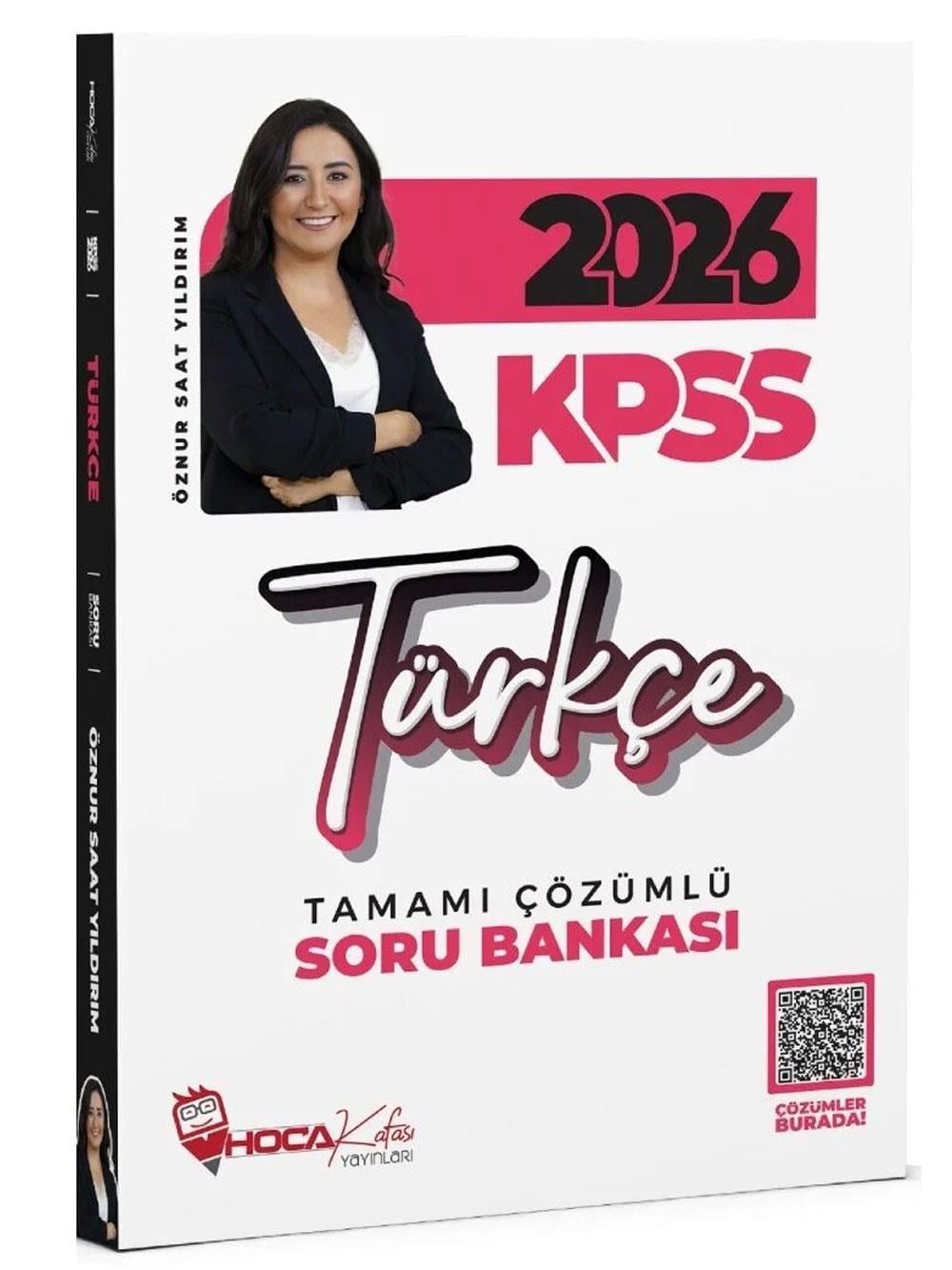Hoca Kafası 2026 KPSS Türkçe Soru Bankası Çözümlü - Öznur Saat Yıldırım Hoca Kafası Yayınları