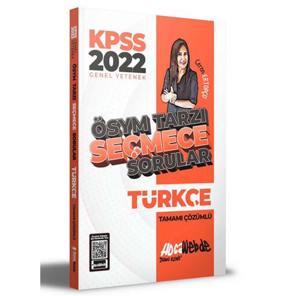 HocaWebde Yayınları 2022 KPSS Türkçe ÖSYM Tarzı Seçmece Sorular Tamamı Çözümlü Soru Bankası