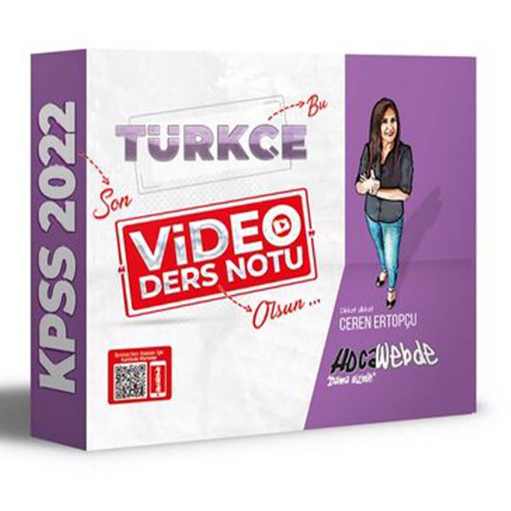 HocaWebde Yayınları 2022 KPSS Türkçe Video Ders Notu