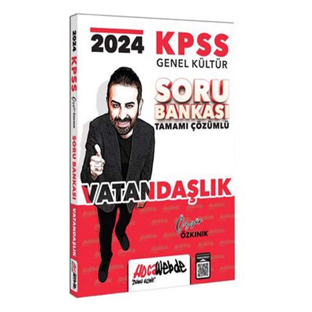 HocaWebde Yayınları 2024 KPSS Genel Kültür Vatandaşlık Tamamı Çözümlü Soru Bankası