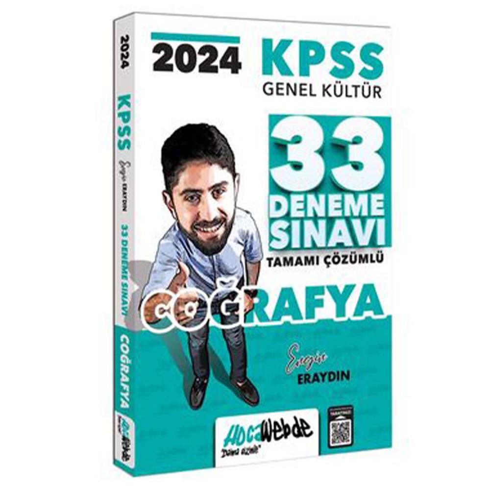 HocaWebde Yayınları 2024 KPSS GK Coğrafya Tamamı Çözümlü 33 Deneme Sınavı